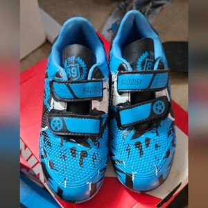 Kids Blue and Black Soft Cleats